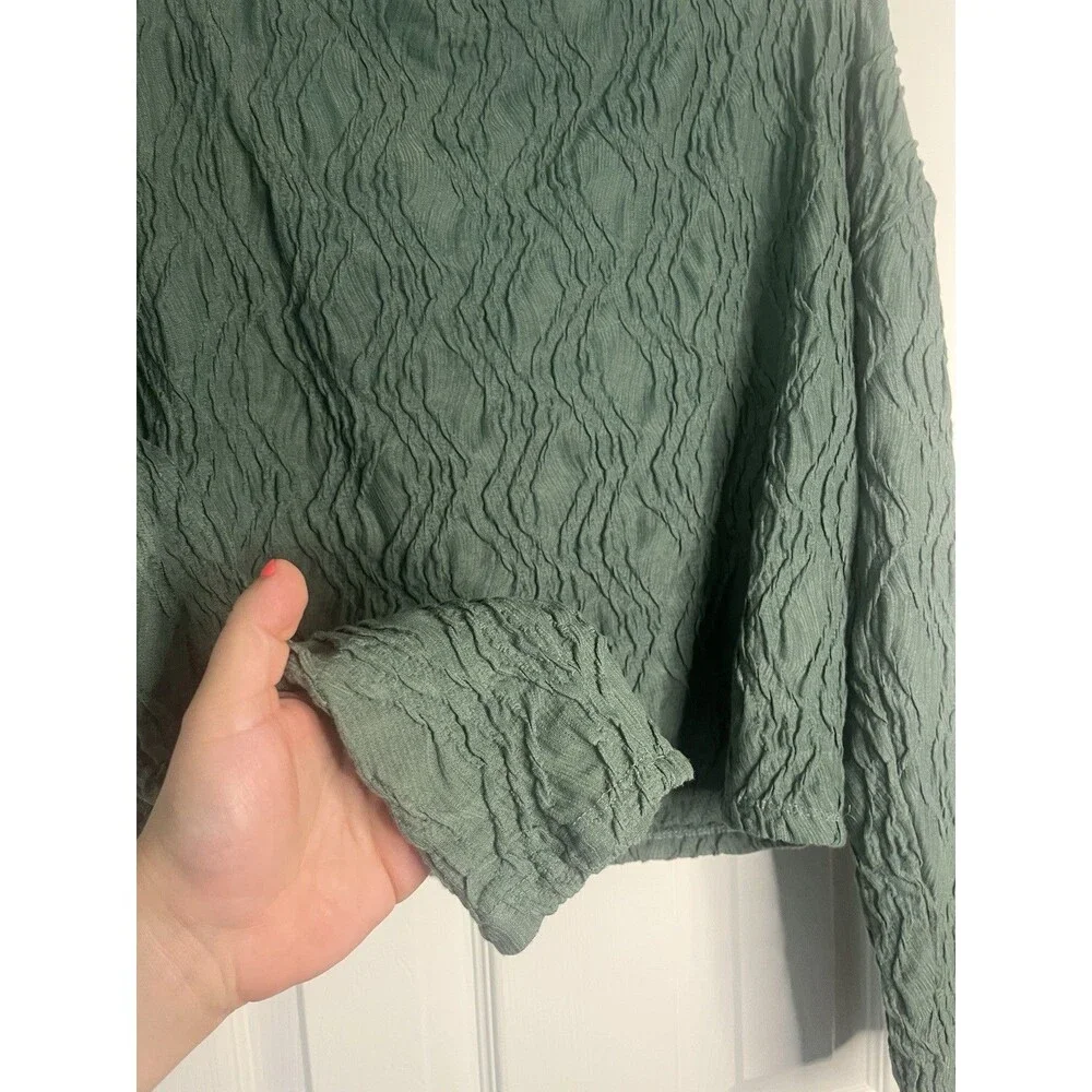 Anthropologie Textured Funnel-Neck Top Women Size Small
